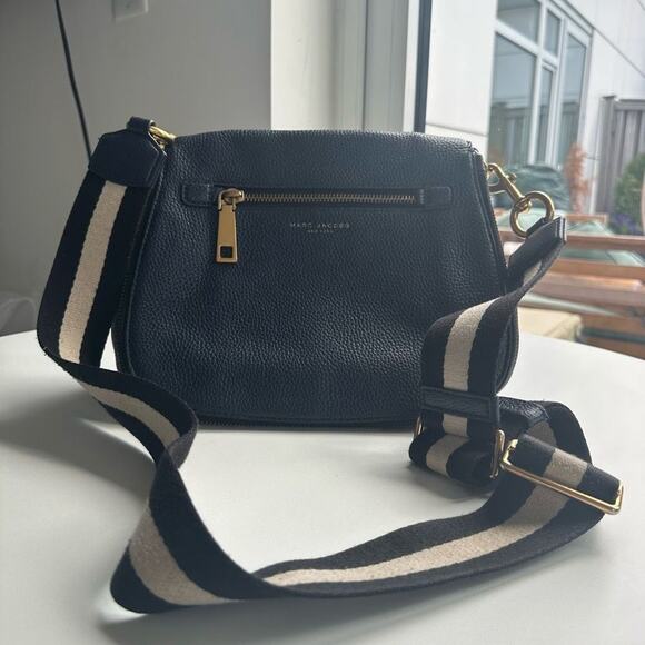 MARC By Marc Jacobs Gotham Leather Saddle Bag in Navy - Picture 14 of 16